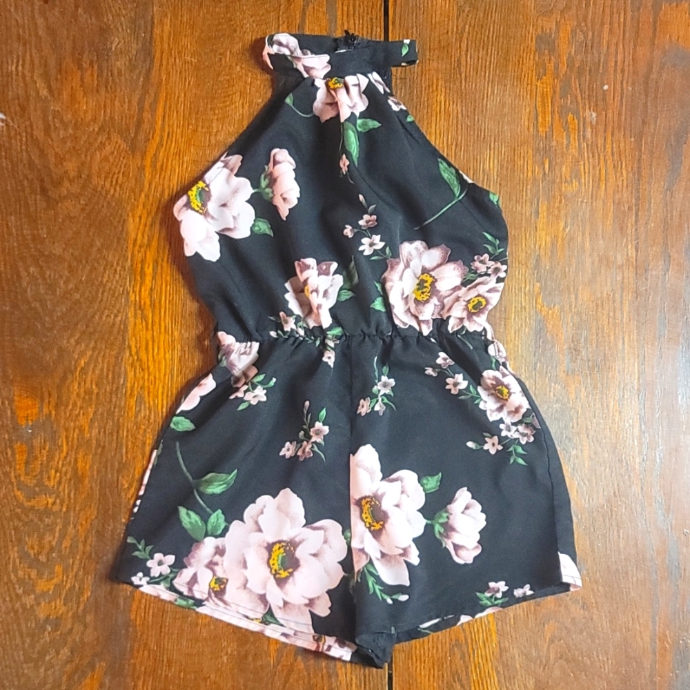 Shein Girls Floral Romper / Size 7
